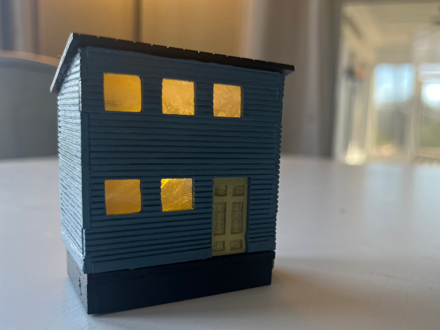Blue Hand Crafted Limited Edition Night Light Tiny House! - Perfect for Friends and Love Ones